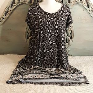 Derek Heart 3x floral dress, blue.